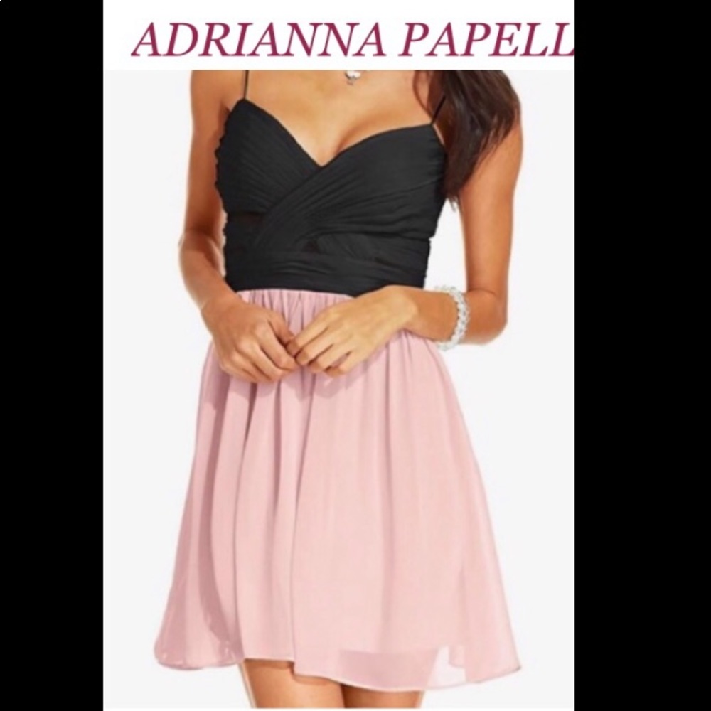 ADRIANNA PAPELL for HAILEY LOGAN Two Tone short Chiffon Dress. size 13/14J NWT - Picture 7 of 7